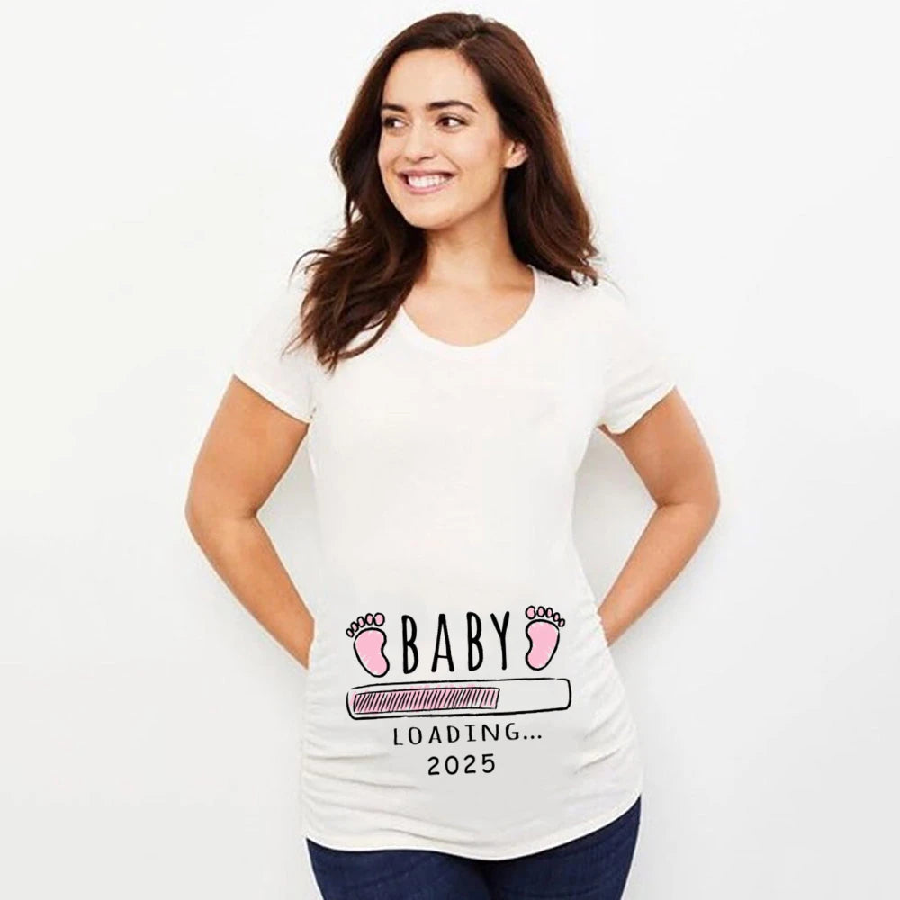 Funny Maternity T-Shirt – Baby loading 2025