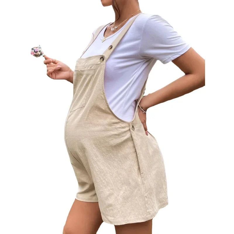 Maternity Jumpsuits Knee-length-Cotton