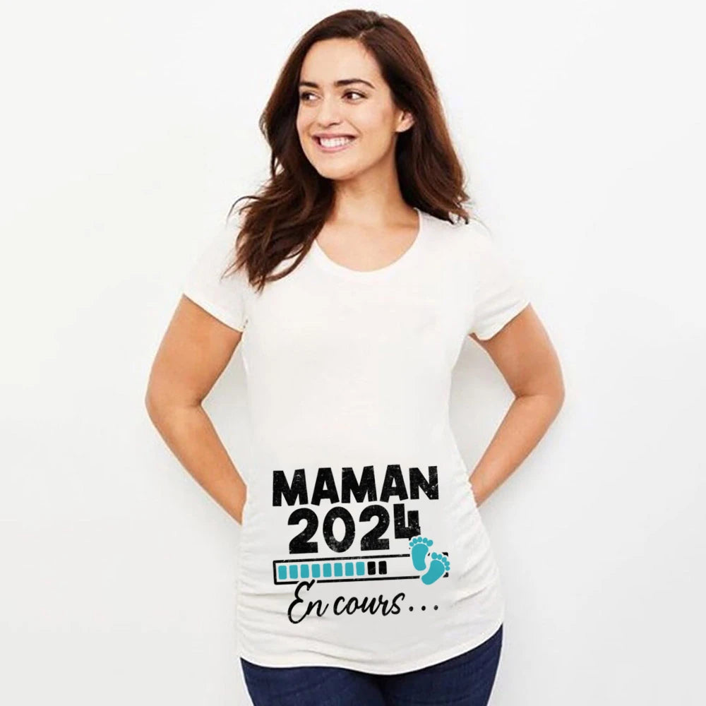 Funny Maternity T-Shirt – Baby loading 2025