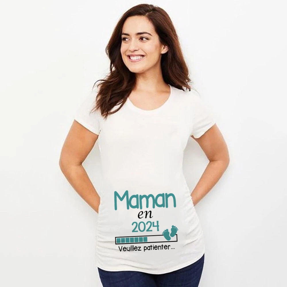 Funny Maternity T-Shirt – Baby loading 2025